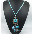 Collier en alliage de pierre imitation velours bleu (XJW13770)